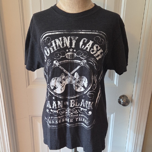 Johnny Cash Tops - Johnny Cash Man In Black Tee